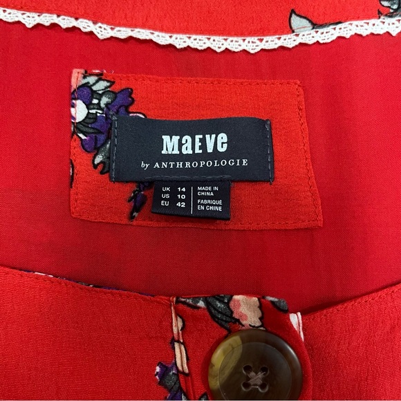 Anthropologie Maeve Caldwell Floral Print Button down Dress - Picture 6 of 15